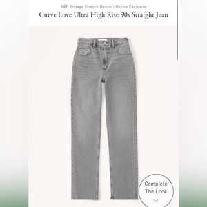 Abercrombie Curve Love Ultra High Rise 90’s Straight Jean